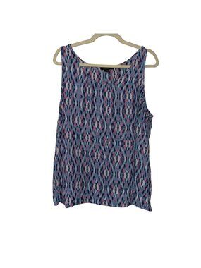 Primark Womens Sleeveless Patterned Top Size 16 Multicolor